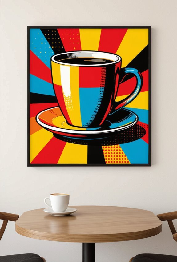 vibrant comic style coffee designs