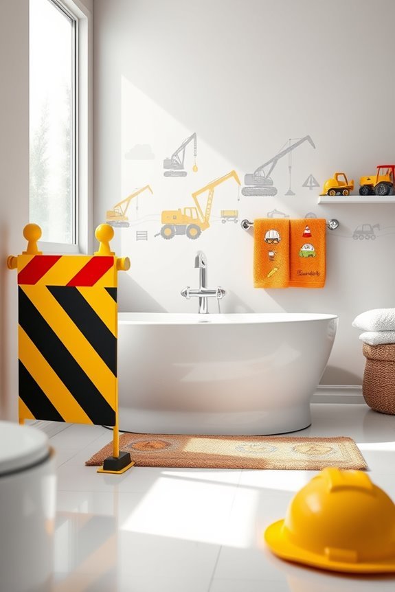 vibrant construction zone theme