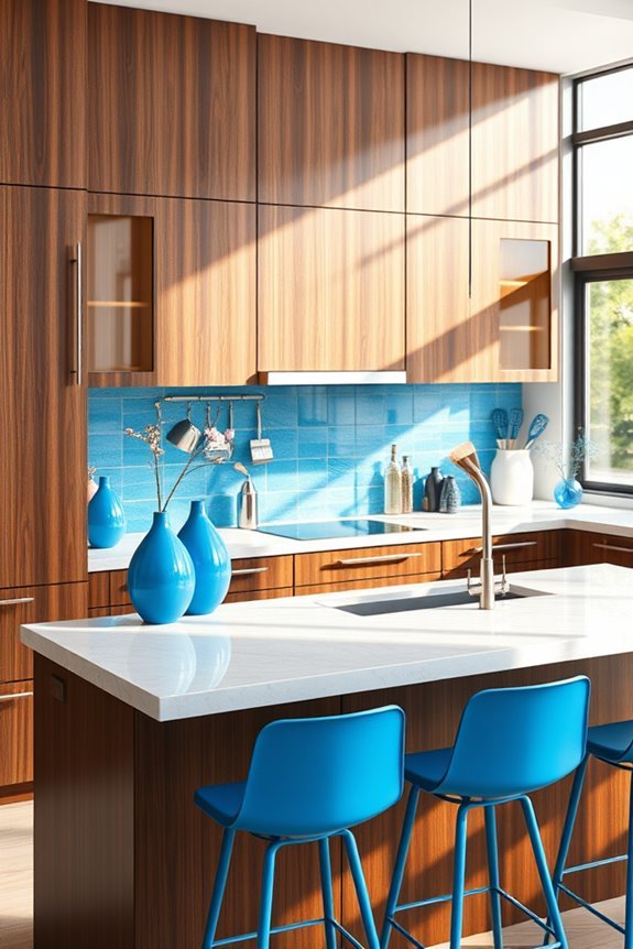 vibrant contrast in kitchens