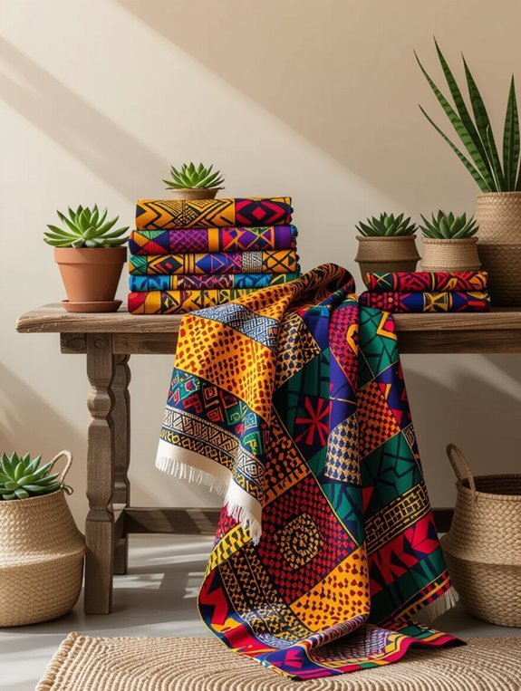 vibrant cultural textile decor