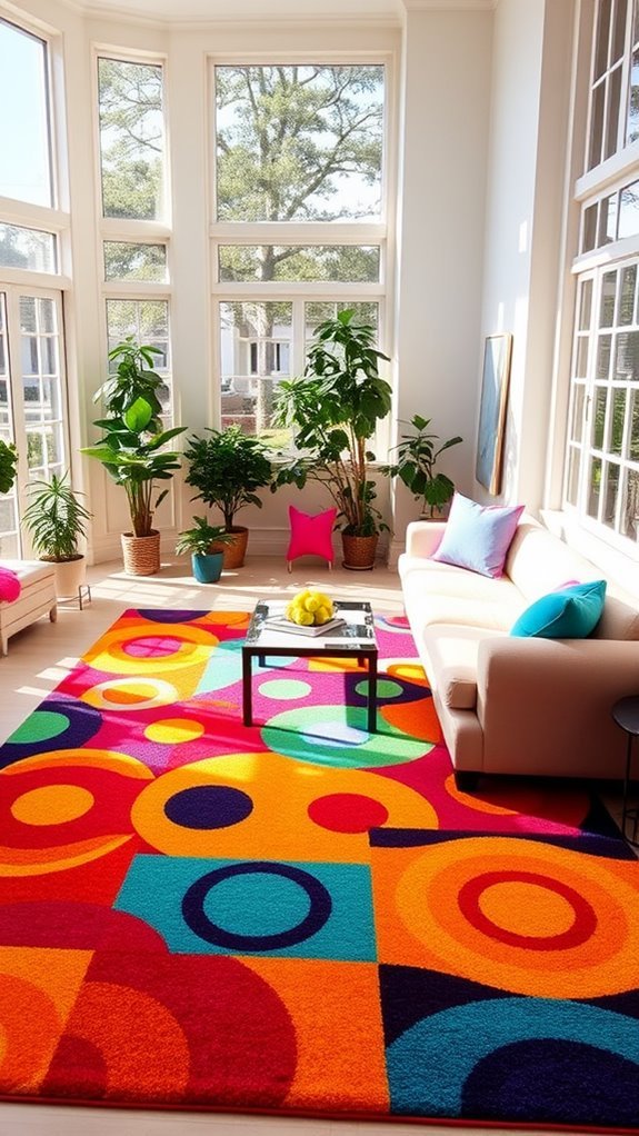 vibrant decorative floor coverings
