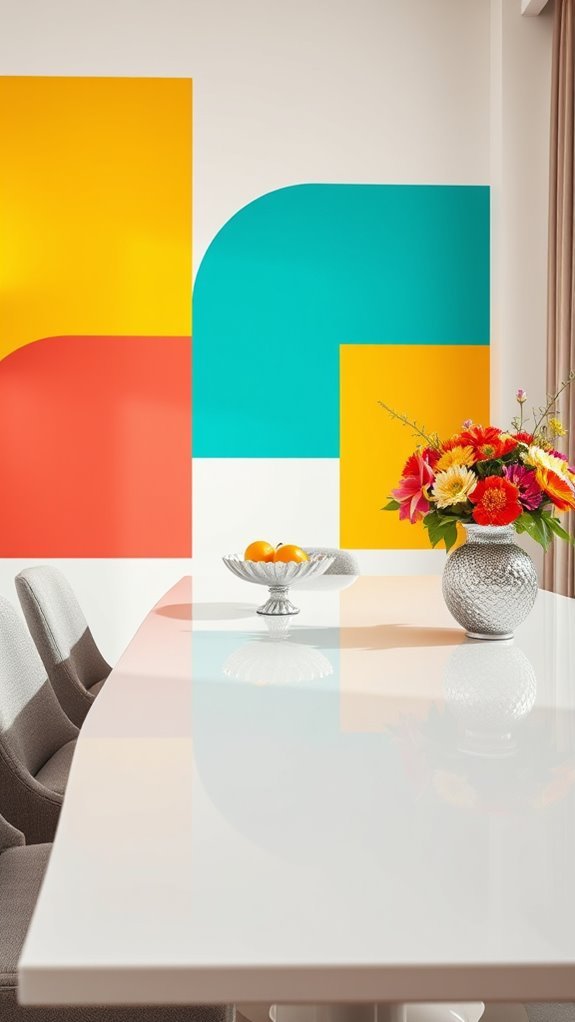 vibrant dining area transformation