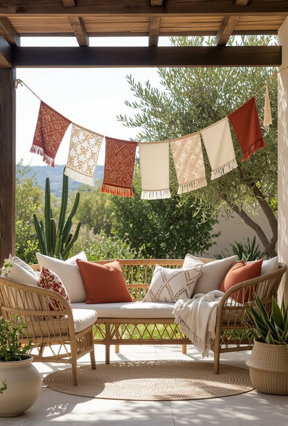 vibrant diy boho textile garlands
