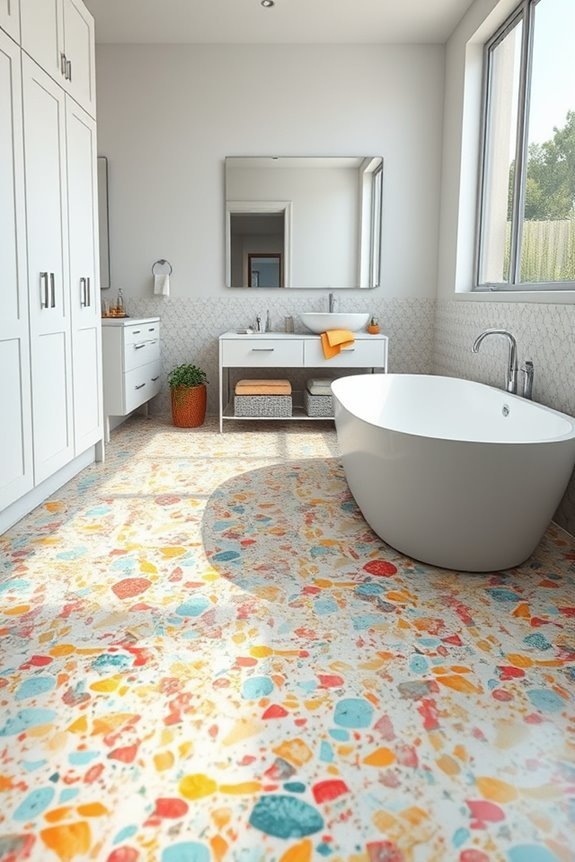 vibrant durable terrazzo tiles