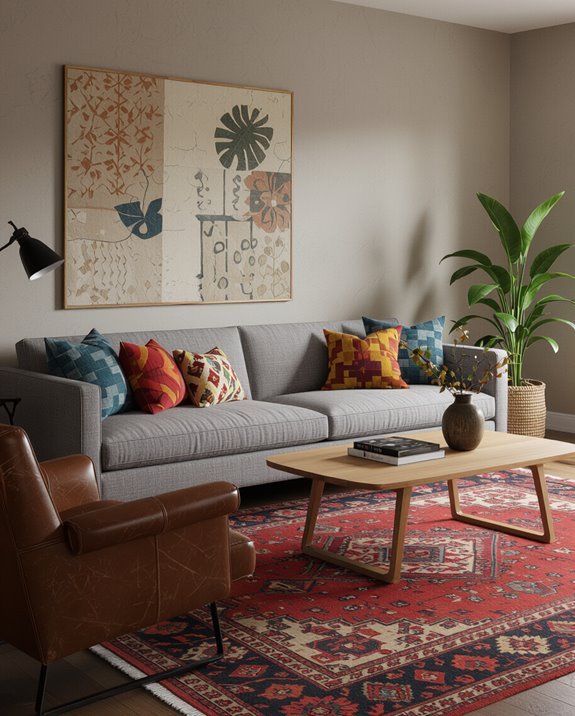vibrant eclectic furniture arrangements
