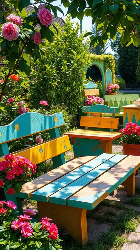 vibrant eco friendly garden seating
