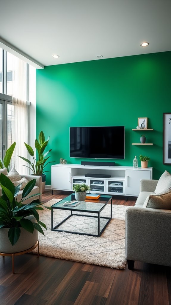 vibrant emerald green feature