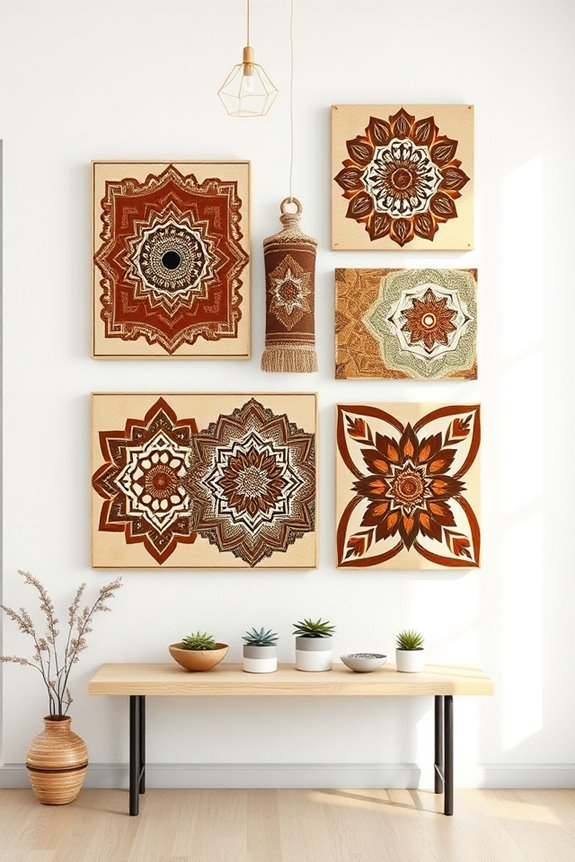vibrant ethnic patterned canvases