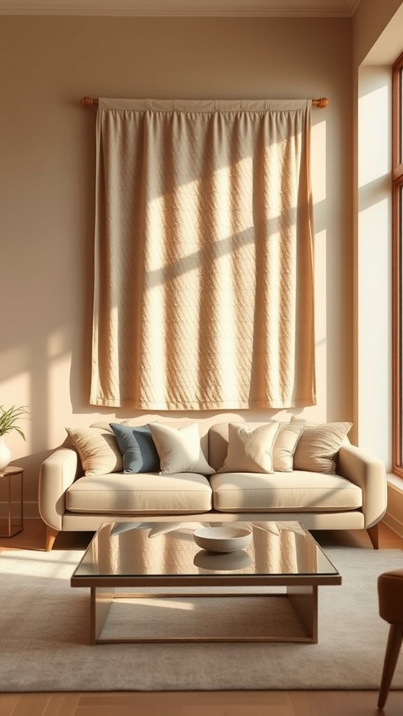 vibrant fabric wall decor