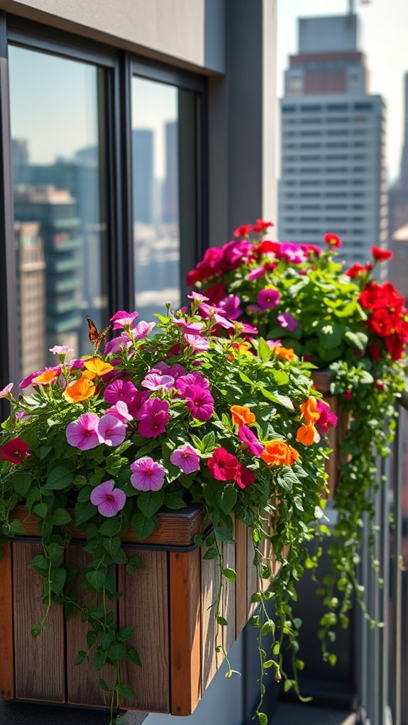 vibrant flower box designs