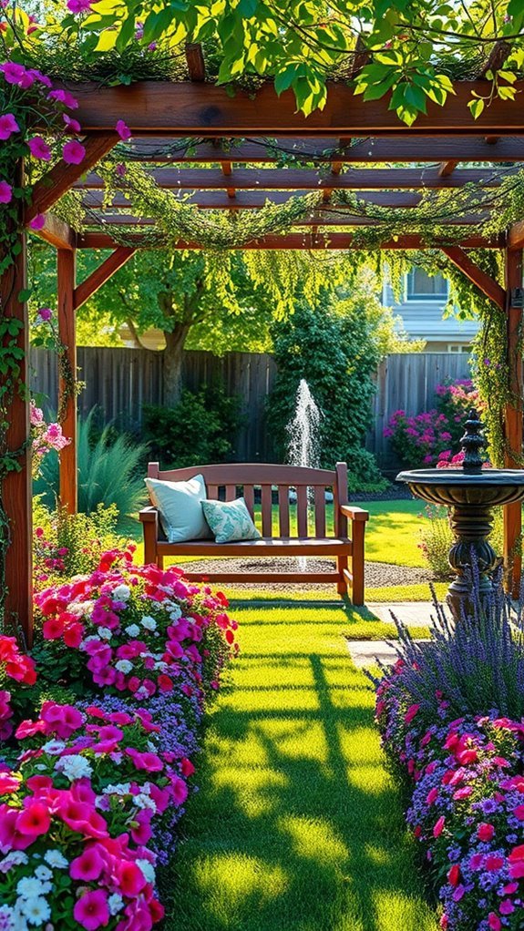 vibrant flowering border design