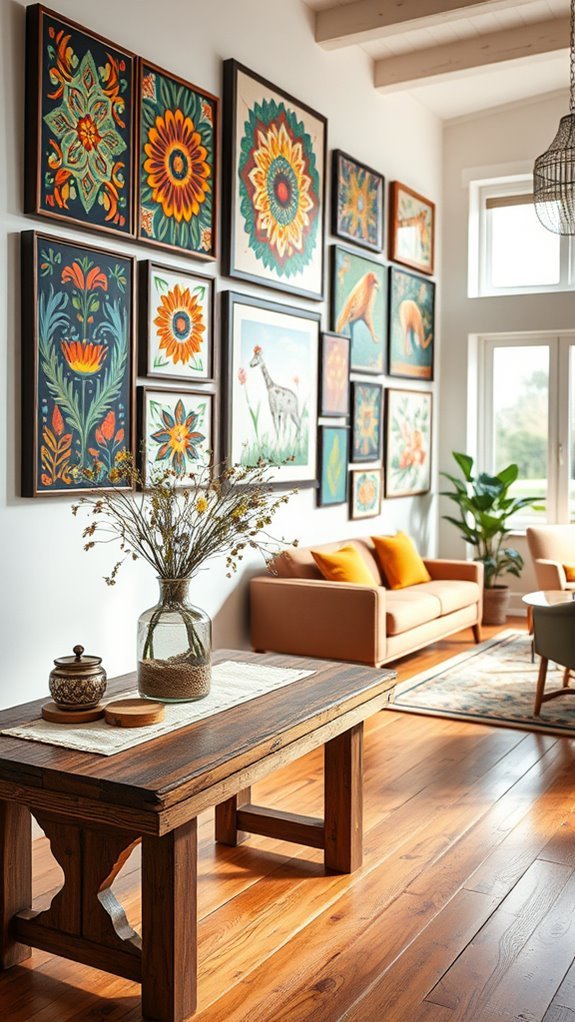 vibrant folk art decor