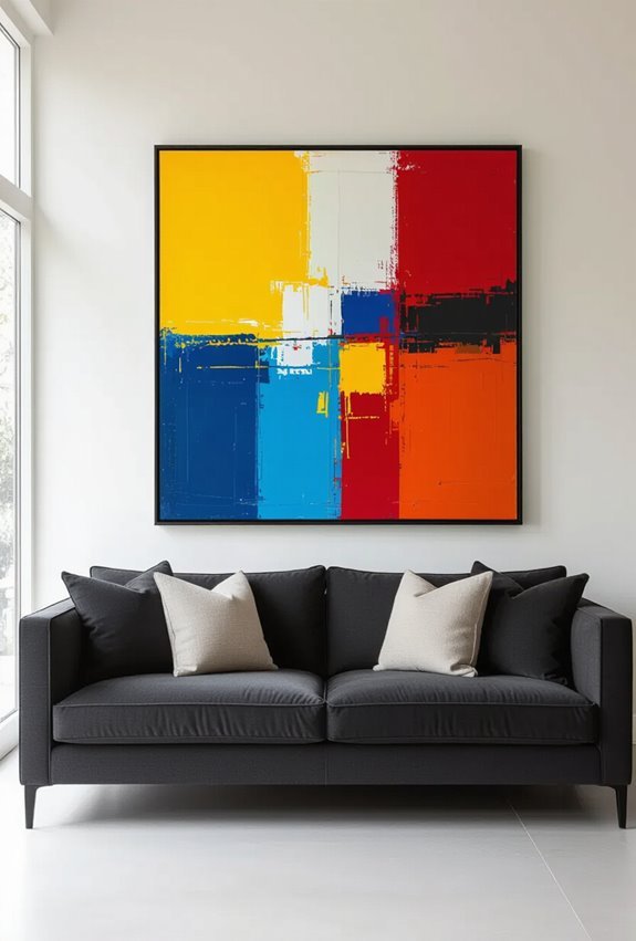 vibrant framed high contrast artwork