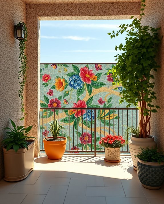 vibrant garden mosaic designs