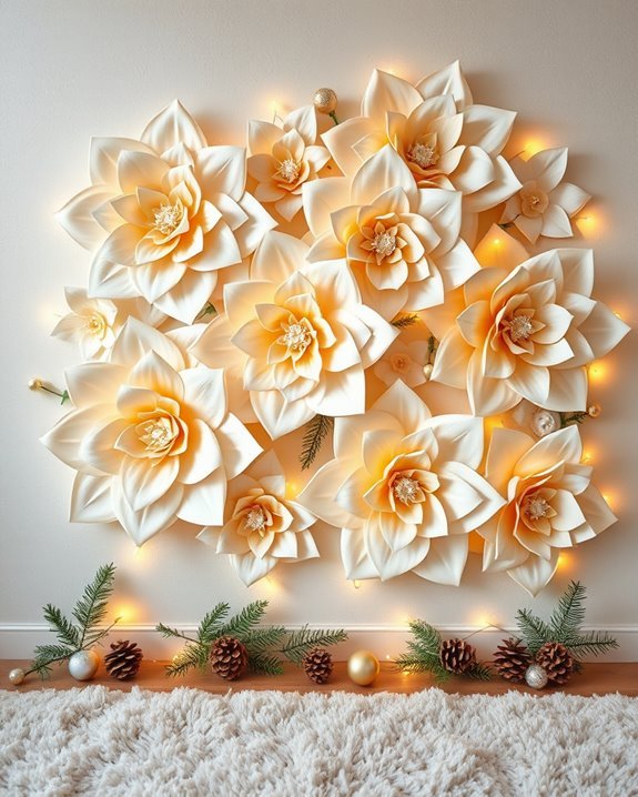 vibrant giant paper flowers