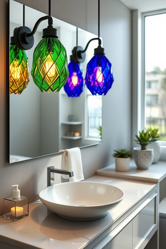 vibrant glass lighting fixtures