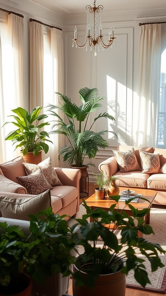 vibrant green indoor foliage