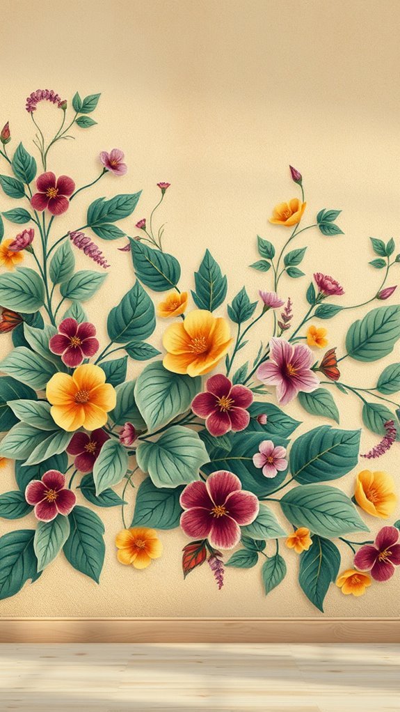 vibrant hand painted mural ideas