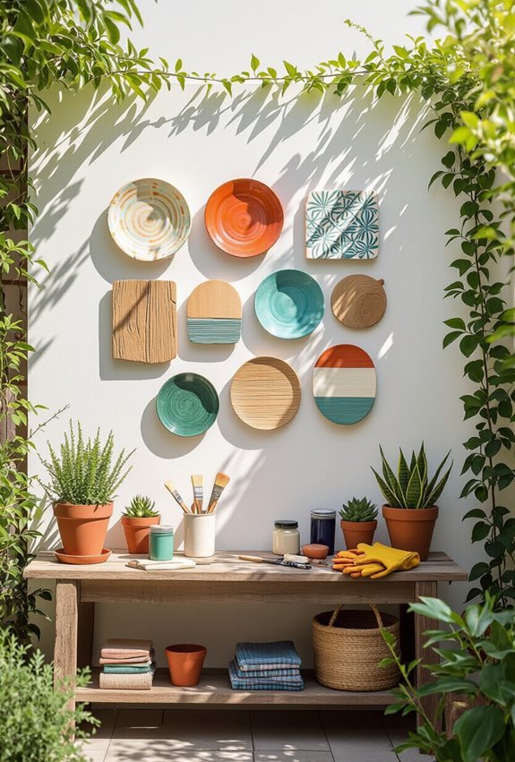 vibrant handmade garden wall
