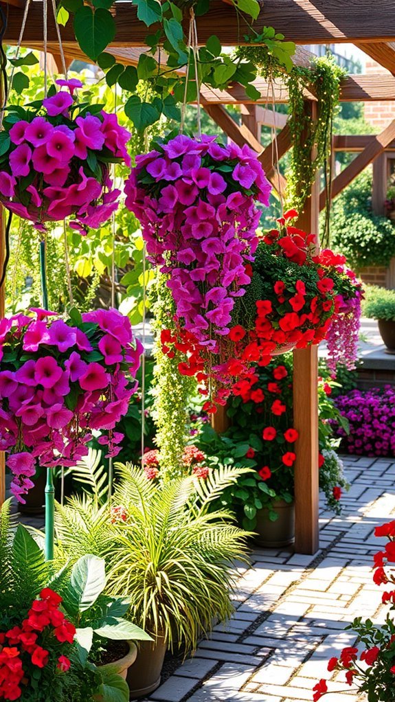 vibrant hanging basket arrangements