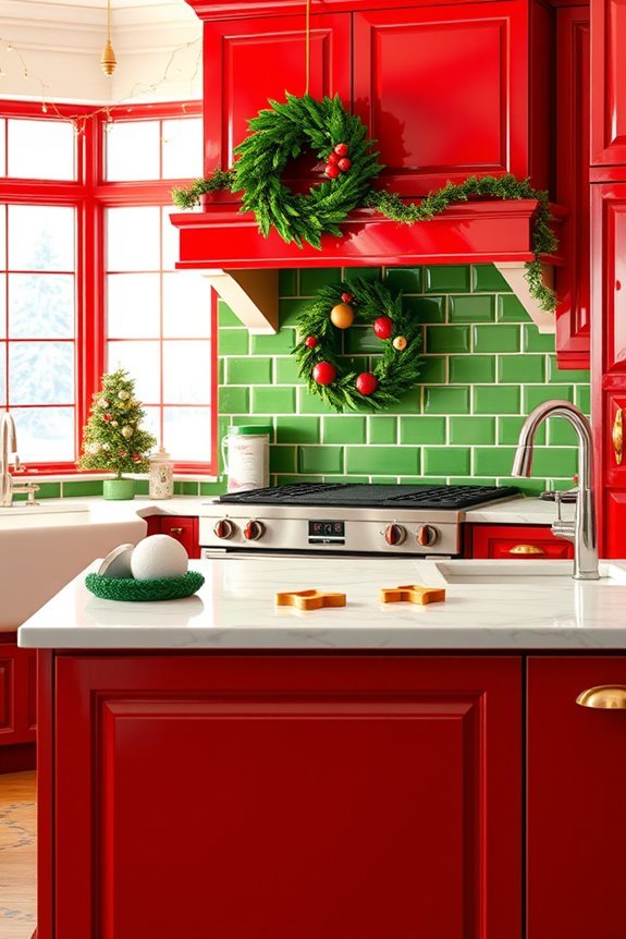 vibrant holiday kitchen decor