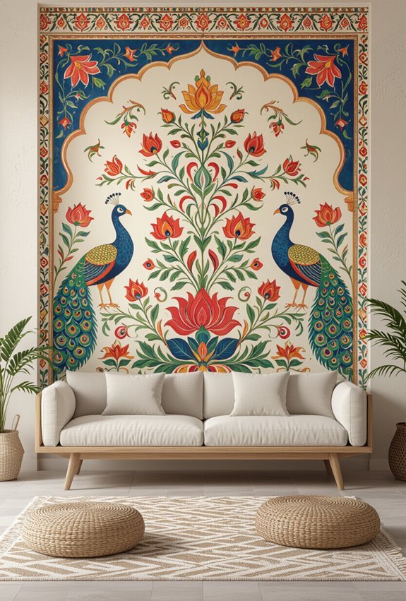 vibrant indian art accents