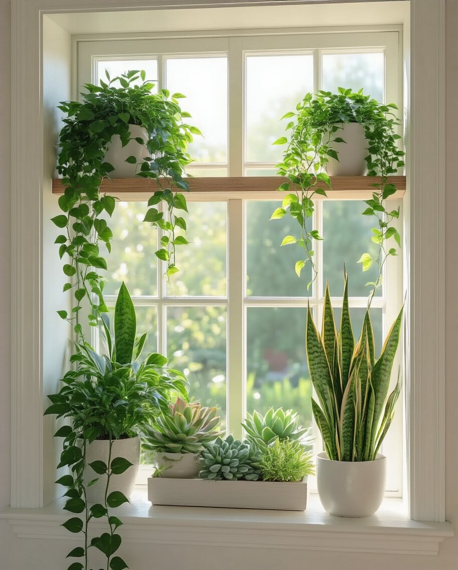 vibrant indoor garden shelf