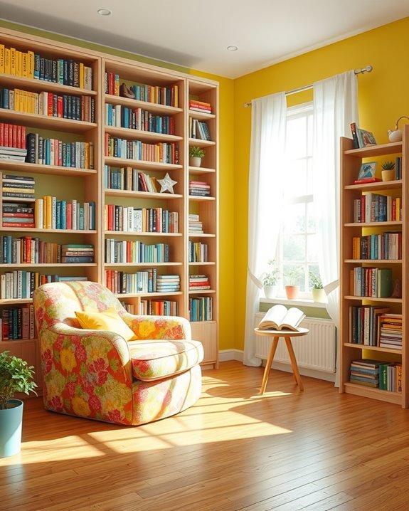 vibrant invigorating book room