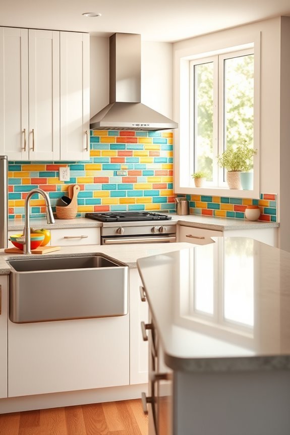 vibrant kitchen backsplash designs