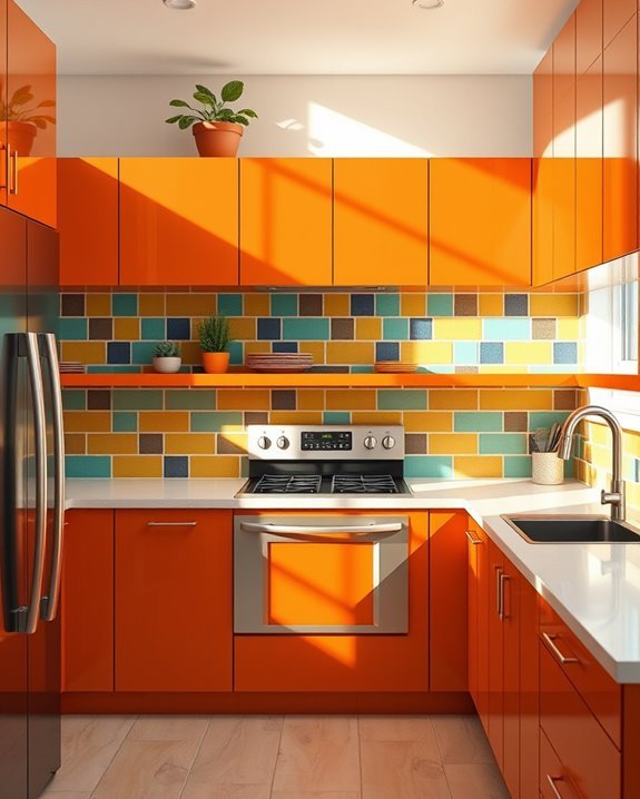 vibrant kitchen color combinations