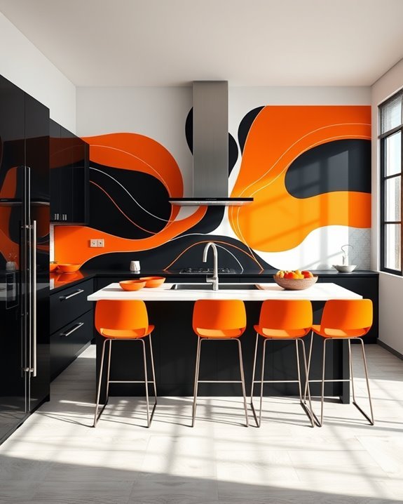 vibrant kitchen mural inspirations