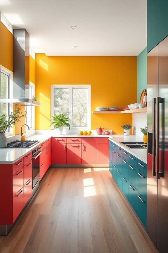 vibrant kitchen wall colors