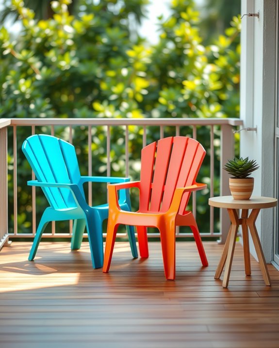 vibrant lightweight outdoor seating