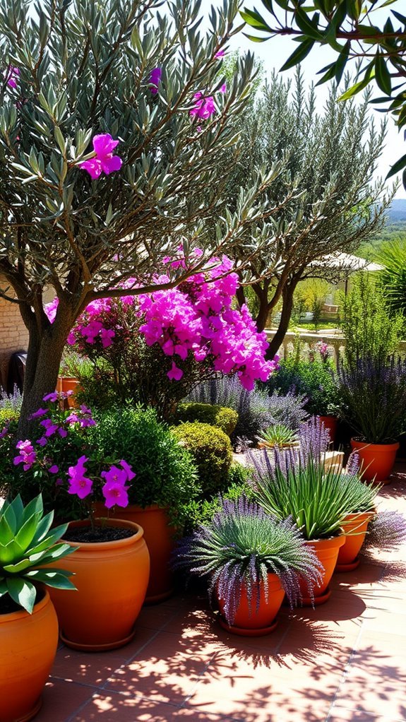 vibrant mediterranean outdoor oasis