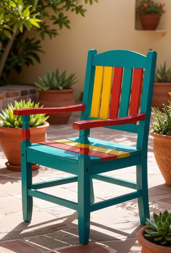 vibrant mexican inspired patio makeover