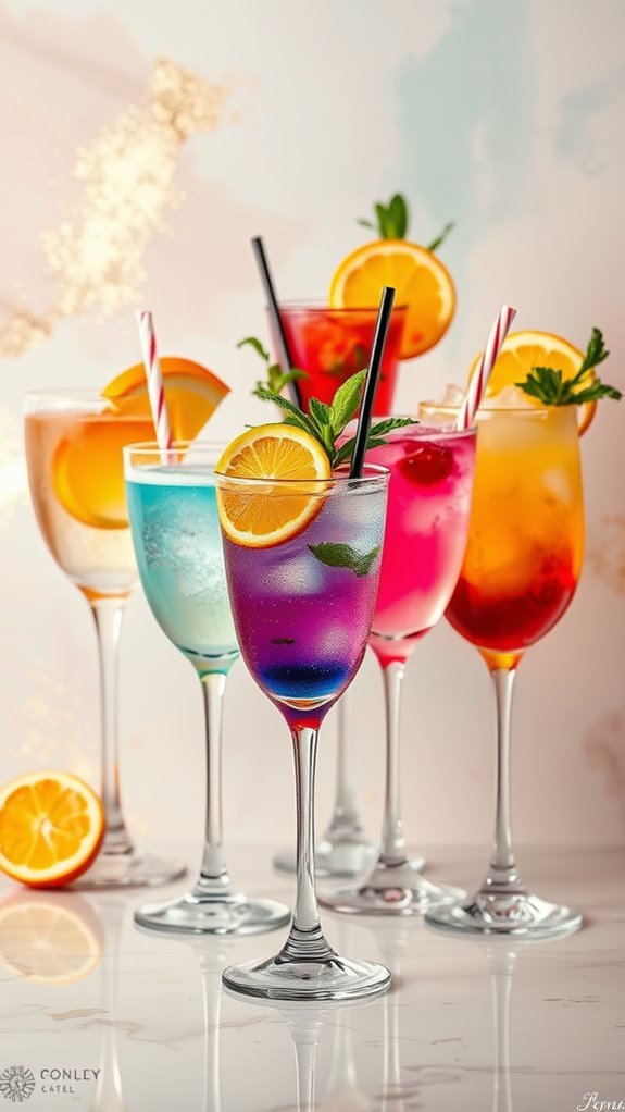 vibrant mixed media cocktails