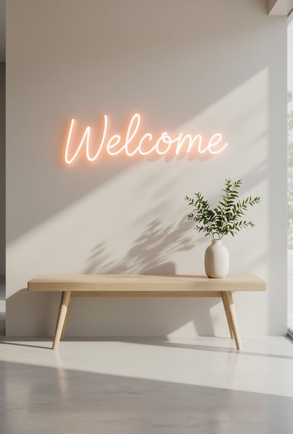 vibrant modern led neon welcome