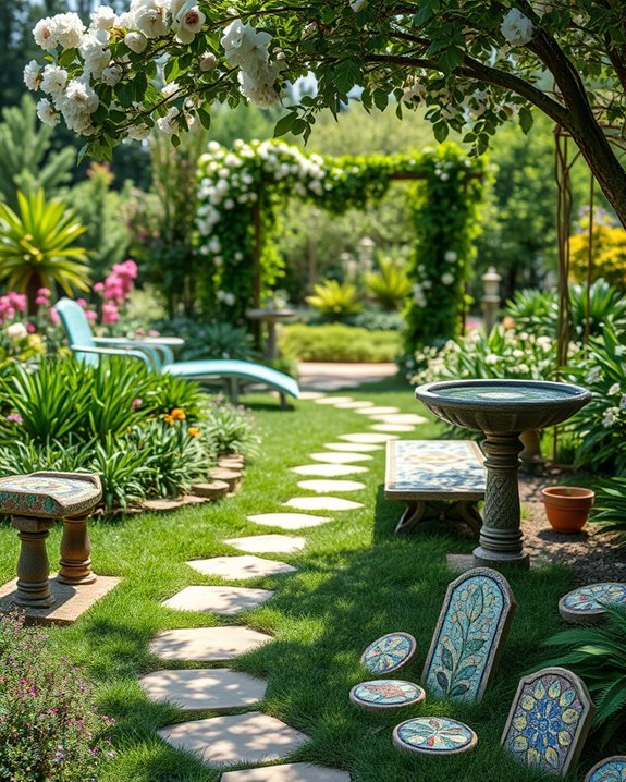 vibrant mosaic garden transformation