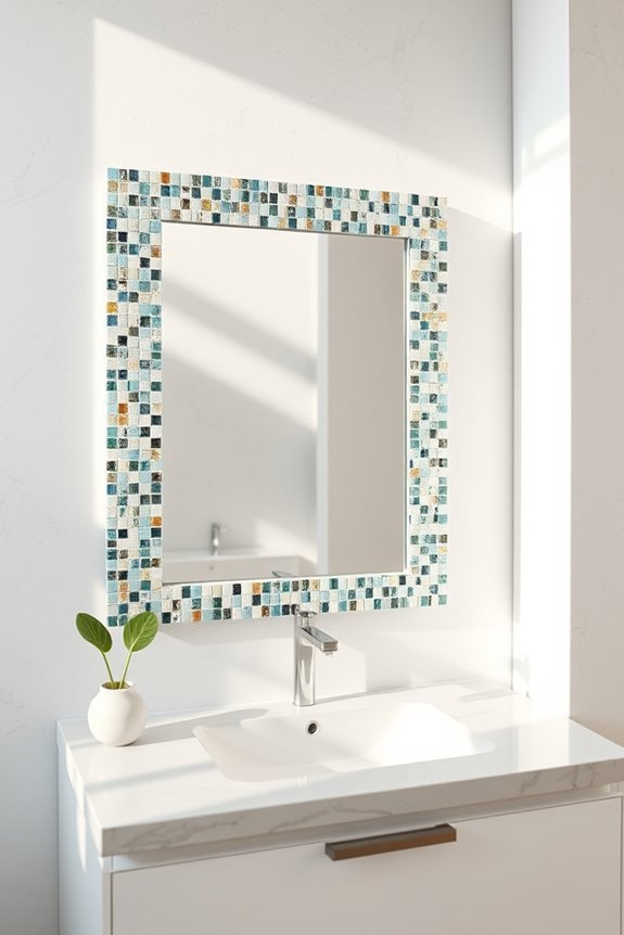 vibrant mosaic tile frames
