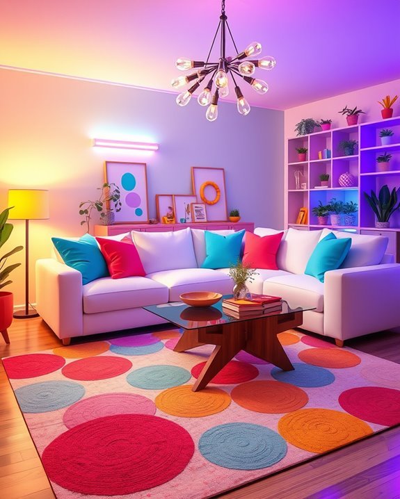 vibrant multi colored lighting schemes
