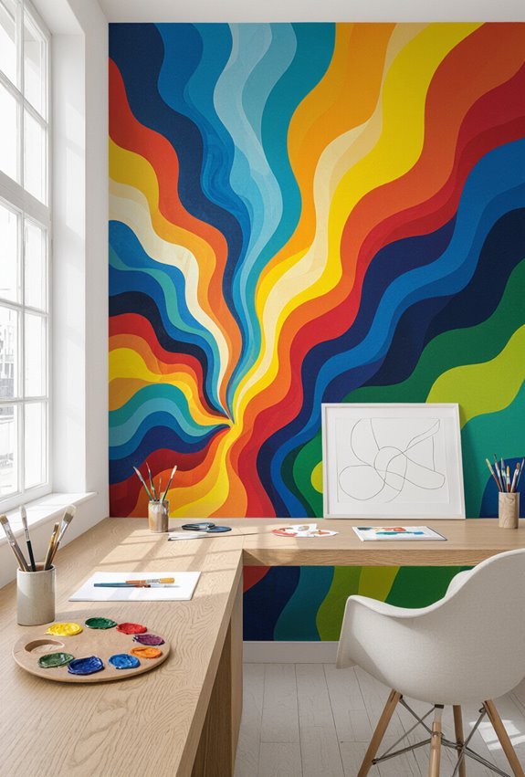 vibrant murals energize creative spaces