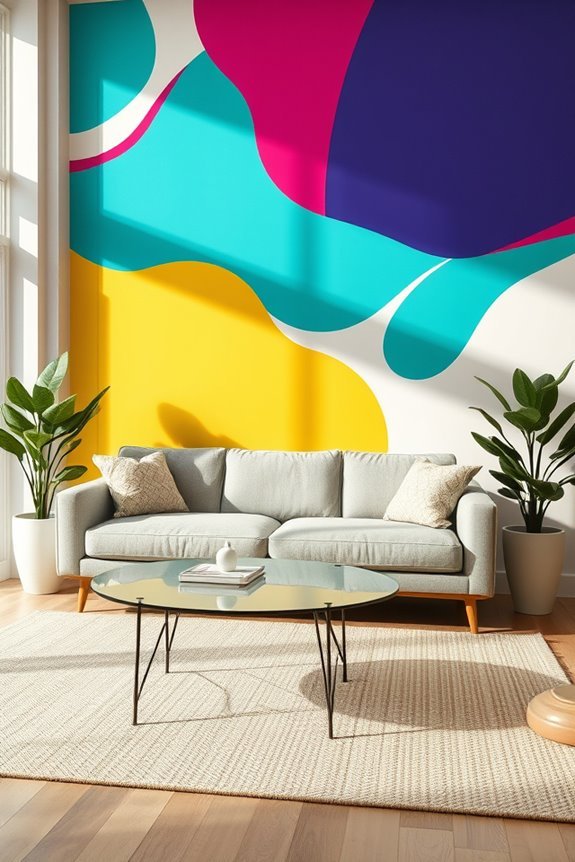 vibrant murals enhance spaces