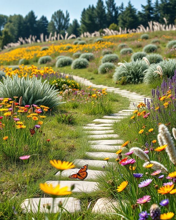 vibrant native wildflower ecosystem