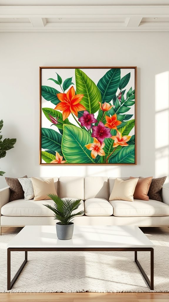 vibrant nature inspired wall decor