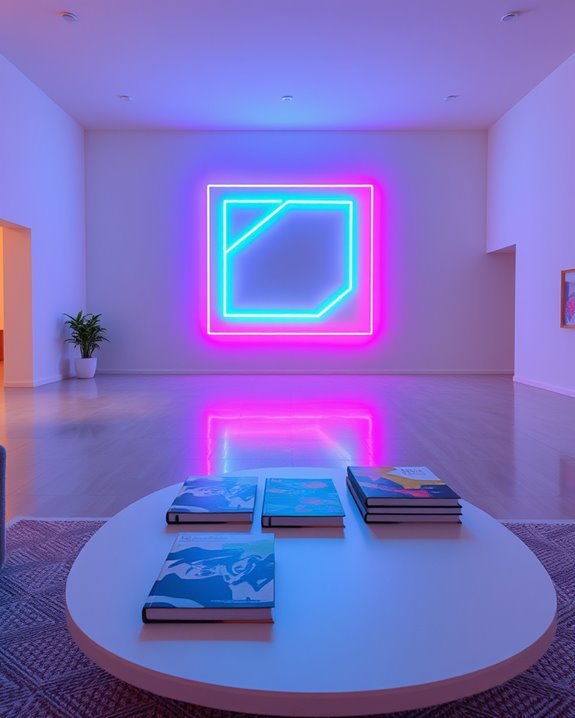 vibrant neon wall decor