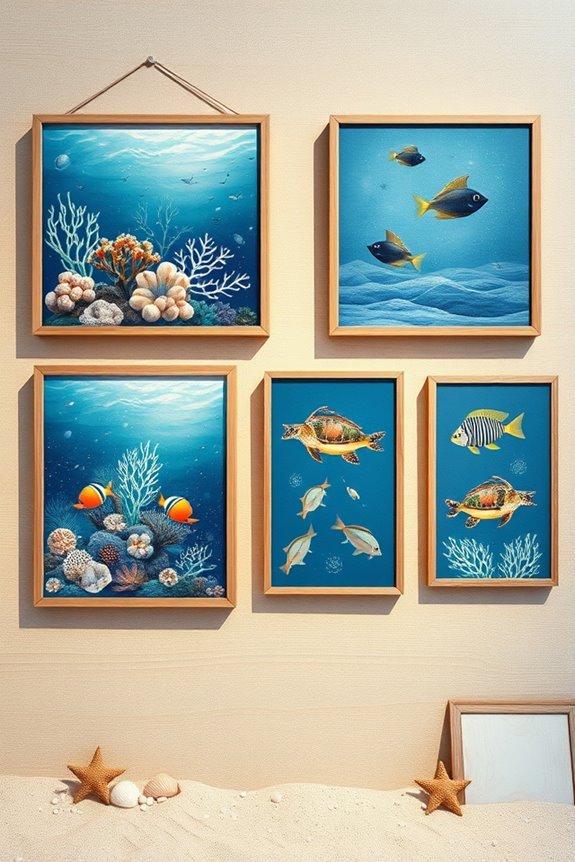 vibrant ocean life art