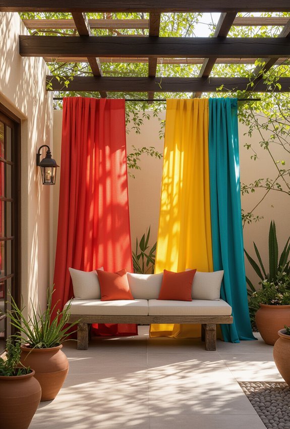 vibrant ombre patterned shade