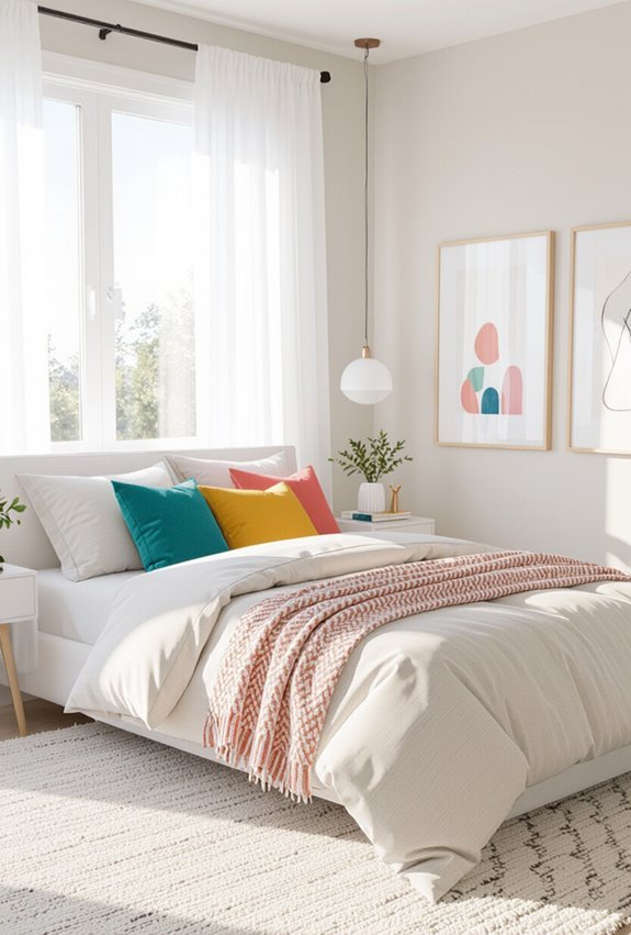 vibrant ombre pillows and throws