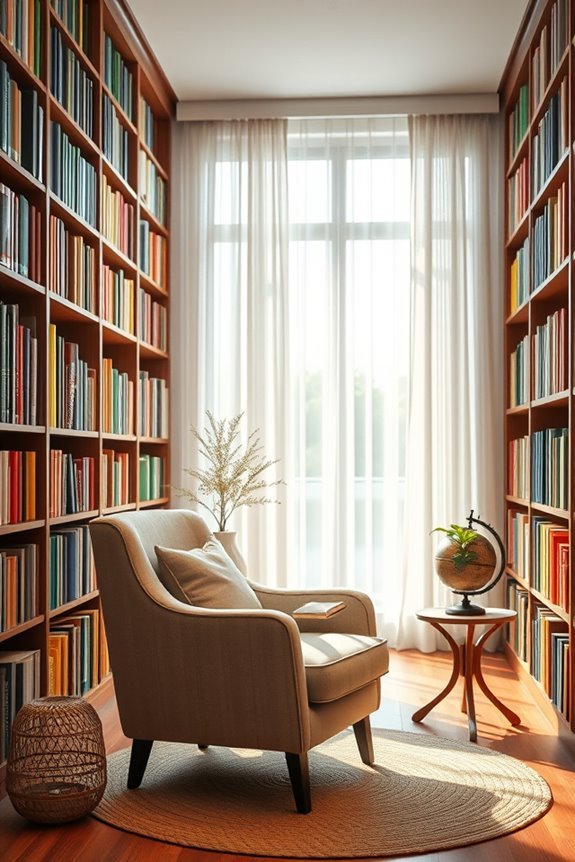 vibrant organized book display