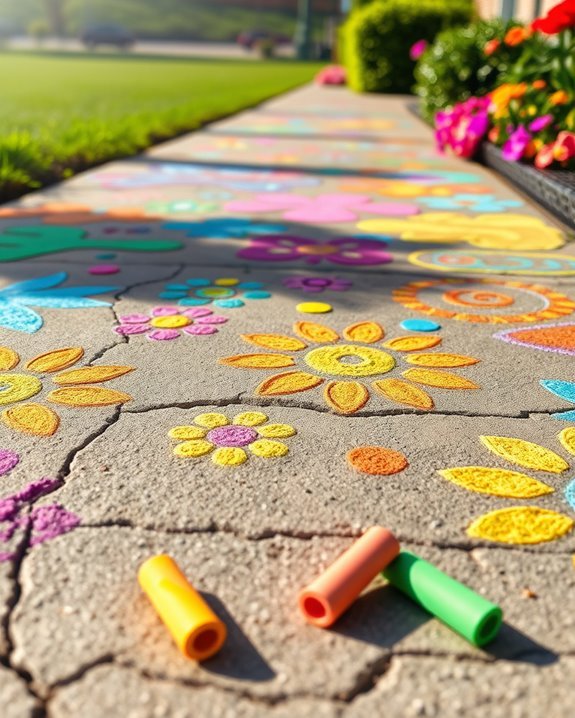 vibrant outdoor chalk creativity